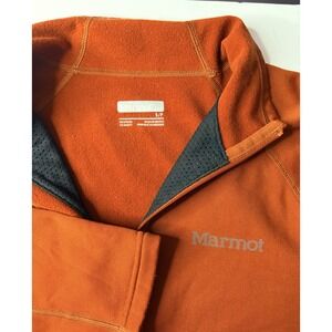 Marmot Full Zip Fleece Jacket‎ Womens Small Orange Lightweight Outdoor Gorpcore